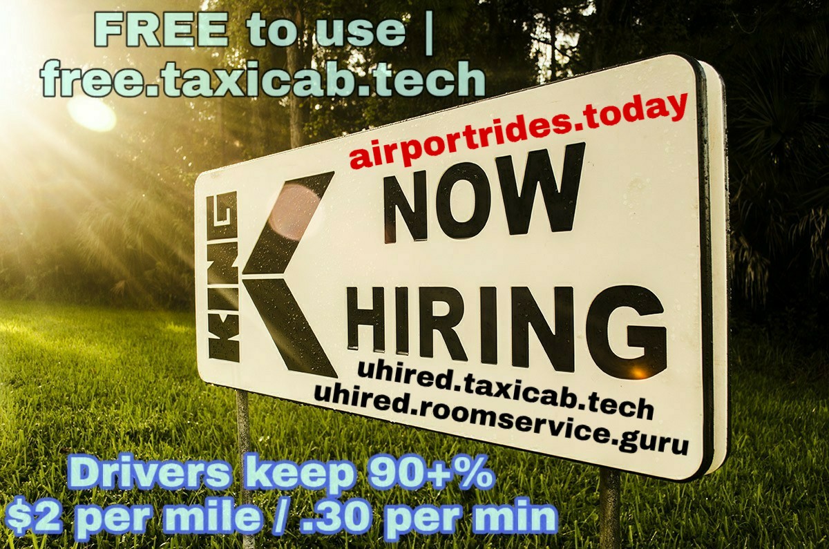 Now Hiring taxicab.tech roomservice.guru